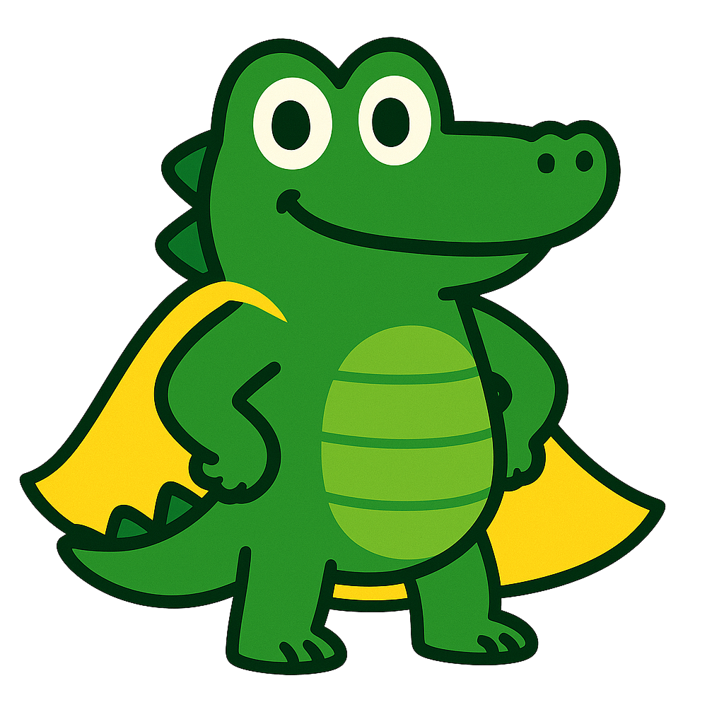 TaskGator Mascot with Clipboard